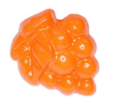 Kids button as a heart in orange 18 mm 0,47 inch